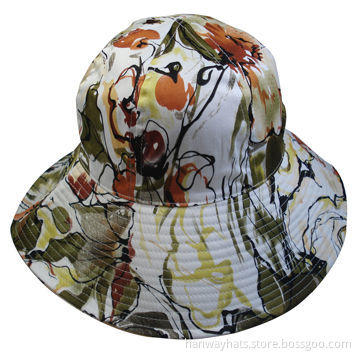 New Style All-over Printing Fabric Fashionable Floppy Hat